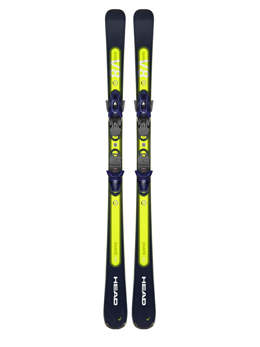 Shape e - V8 SW ski m. PRW 11 bindinger - Dark Blue/Yellow - 2023/24 - Gumpel & Co