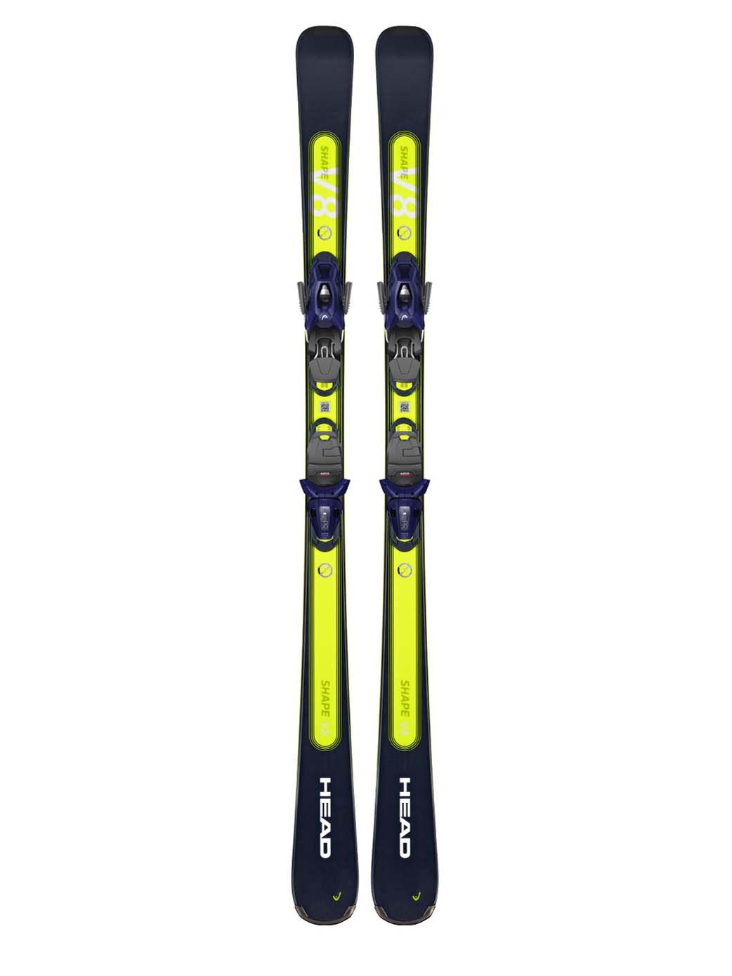 Shape e - V8 SW ski m. PRW 11 bindinger - Dark Blue/Yellow - 2023/24 - Gumpel & Co