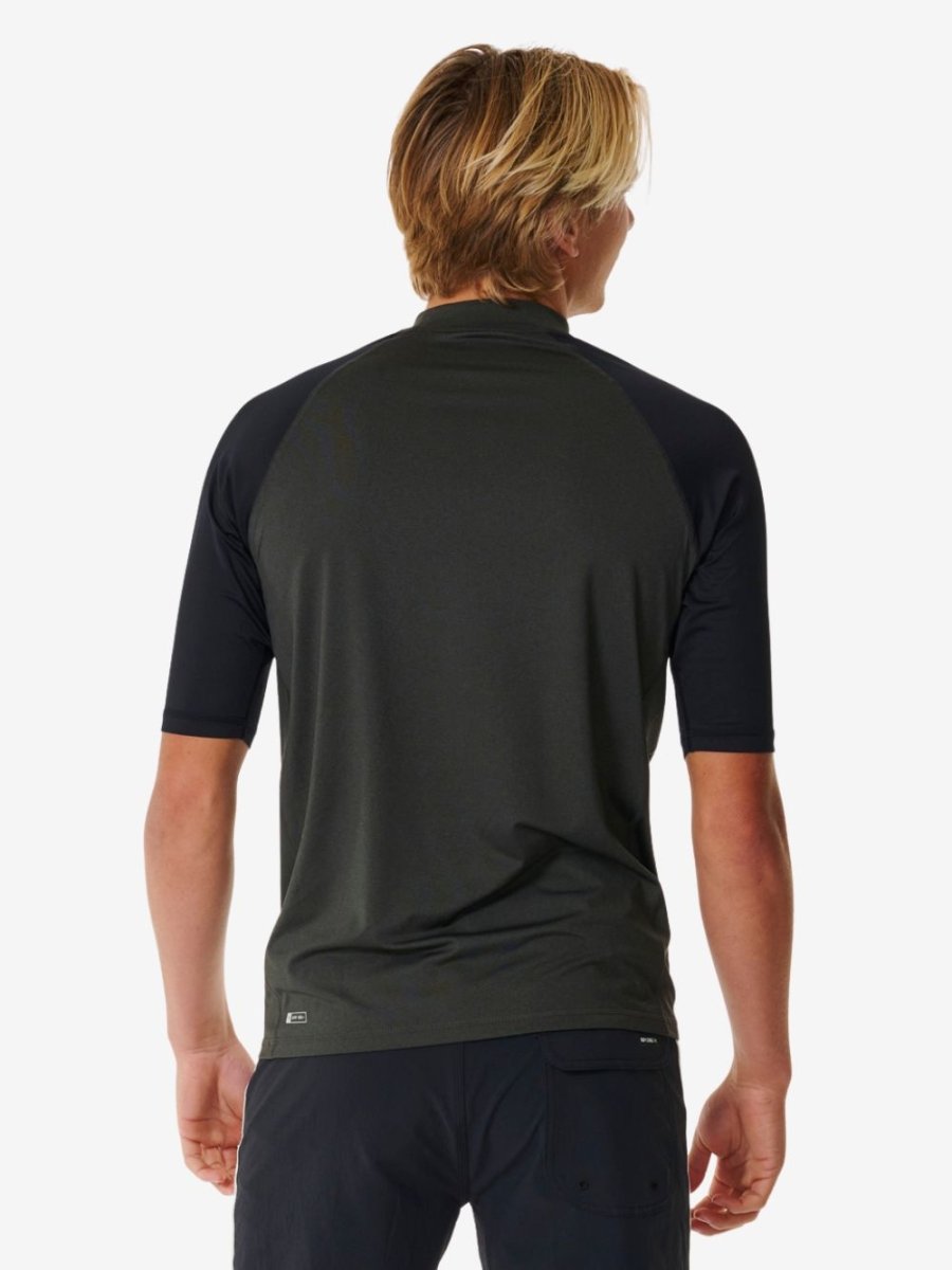 Shock UV Short Sleeve Rash Vest - Herre - Black Marle - Gumpel & Co