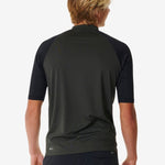 Shock UV Short Sleeve Rash Vest - Herre - Black Marle - Gumpel & Co