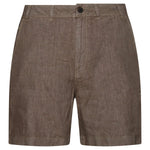 Men's Overfarvede Shorts i Hør - Herre - Washed Khaki - Gumpel & Co