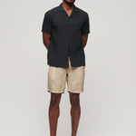 Men's Drawstring Linen Shorts - Herre - Stone Grey - Gumpel & Co