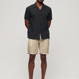 Men's Drawstring Linen Shorts - Herre - Stone Grey - Gumpel & Co