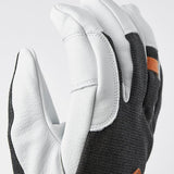 Army Leather Patrol Gauntlet 5 - finger Skihandsker - Unisex - Charcoal - Gumpel & Co