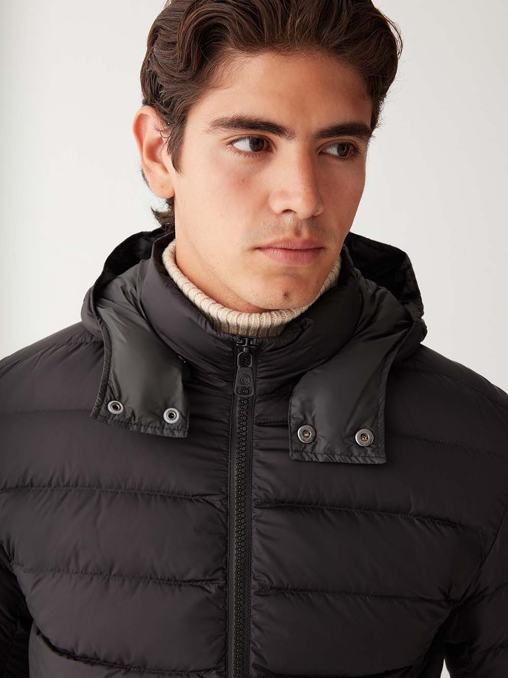 Men's Sporty Dunjakke m. Hætte - Herre - Chokolate - Gumpel & Co