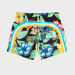 SUNDEK Boardshort Flower Print - Mens - Black