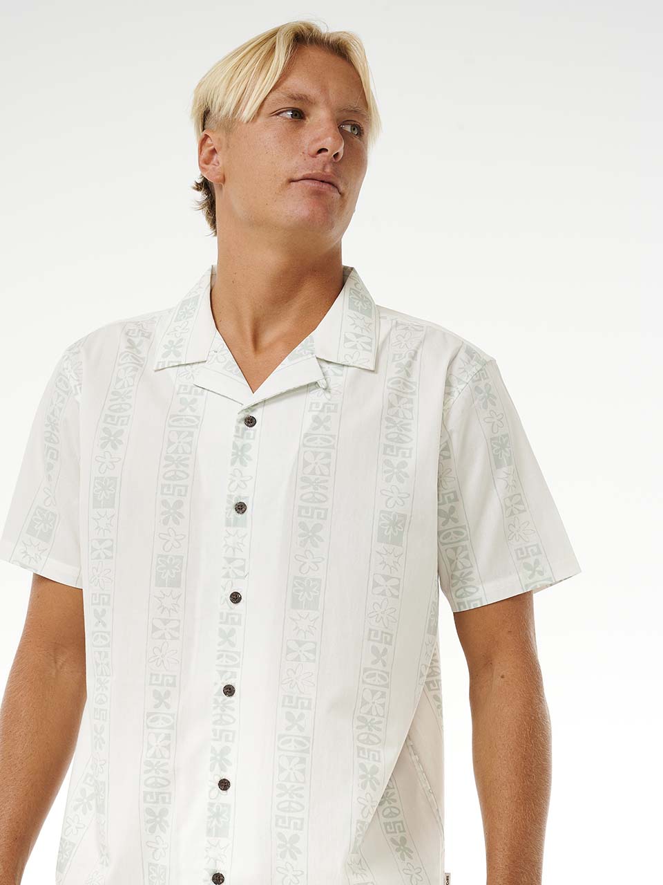 Men's Salt Water Culture S/S Skjorte - Herre - Bone - Gumpel & Co