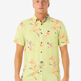 Fun Times Short Sleeve Shirt - Herre - Lime Wash - Gumpel & Co