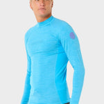 Dawn Patrol UV Long Sleeve Rash Guard - Mænd - Blue Paint - Gumpel & Co