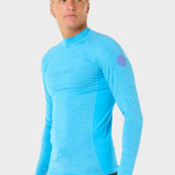 Dawn Patrol UV Long Sleeve Rash Guard - Mænd - Blue Paint - Gumpel & Co