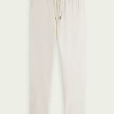 Men's Warren Straight Leg Hørbukser - Herre - White - Gumpel & Co