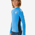 Icons UV Brushed Long Sleeve Rash Vest - Børn - Blue Gum - Gumpel & Co