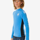 Icons UV Brushed Long Sleeve Rash Vest - Børn - Blue Gum - Gumpel & Co