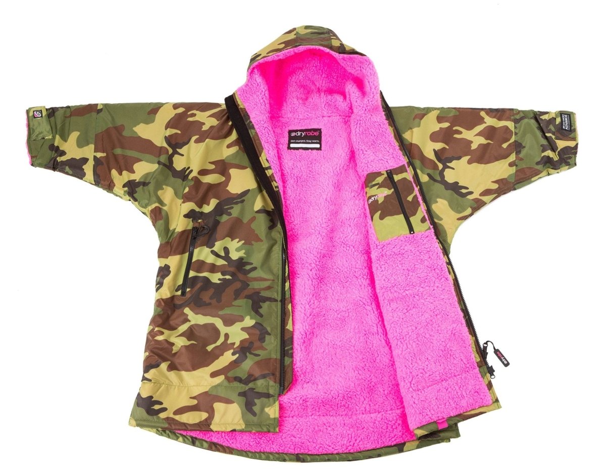 Kid's Advance Long Sleeve Surf Poncho | Børn | Camo/Pink - Gumpel & Co