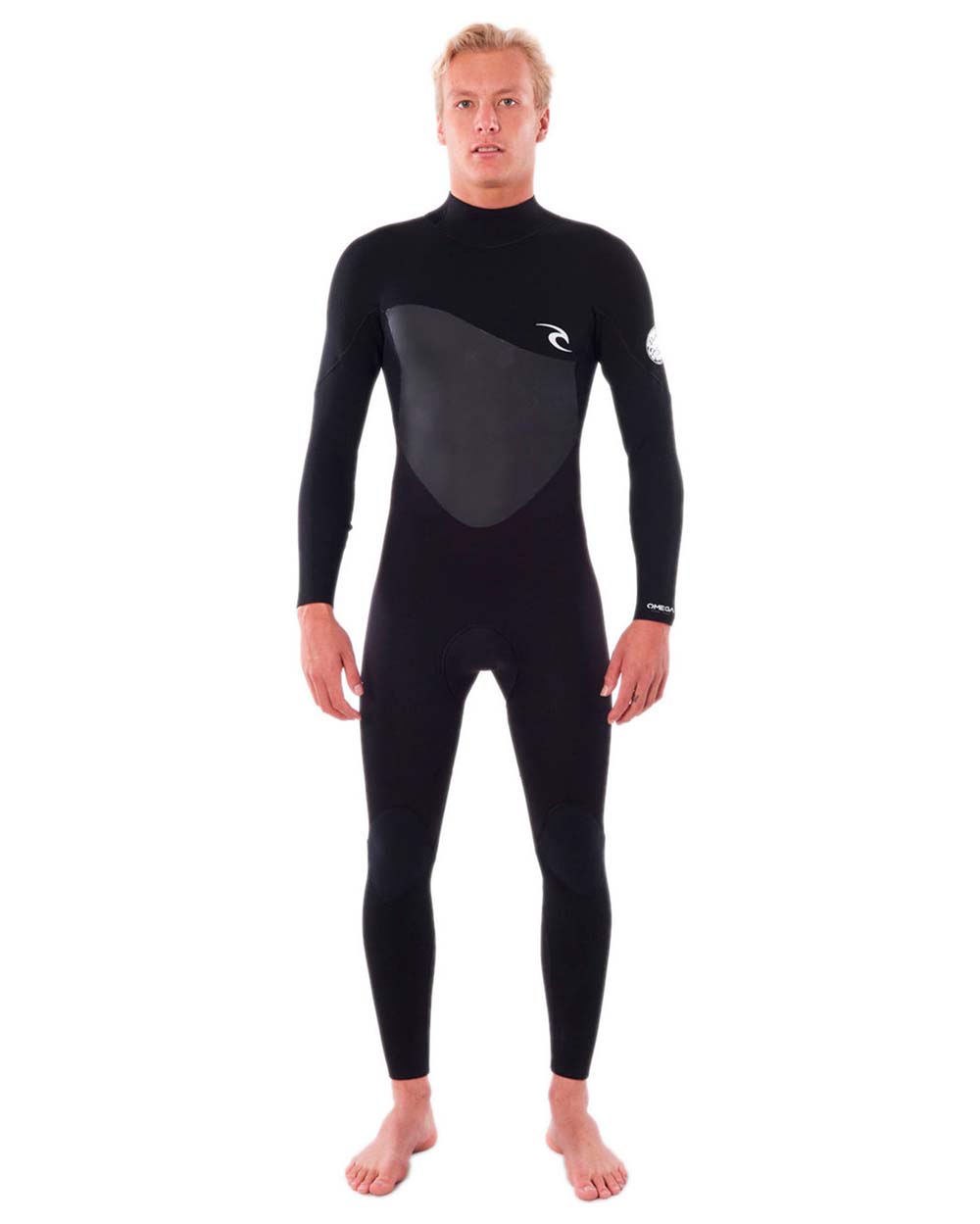 Men's Omega 3/2 Full Back Zip Steamer Våddragt | Herrer | Black - Gumpel & Co