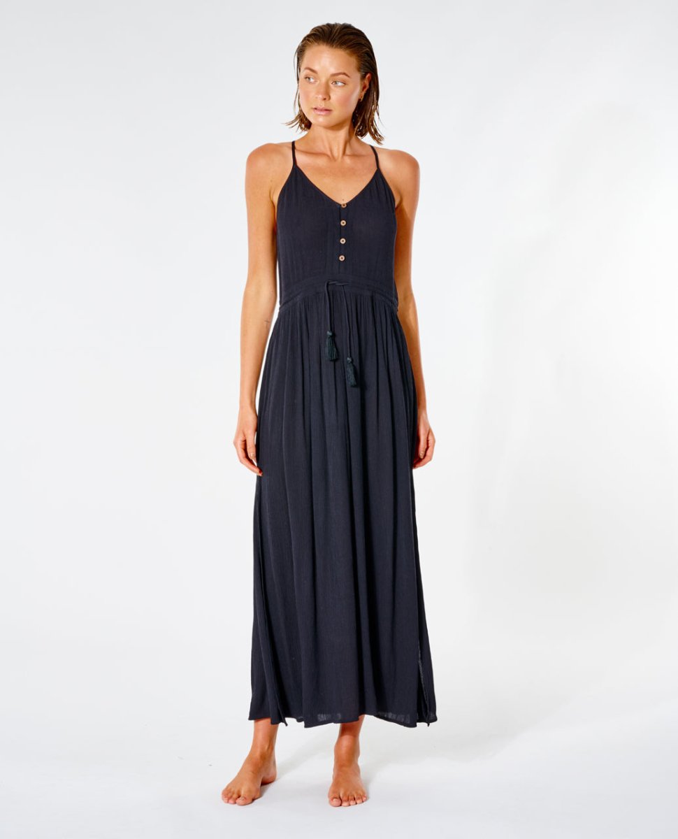 Classic Surf Maxi Dress - Dame - Black - Gumpel & Co