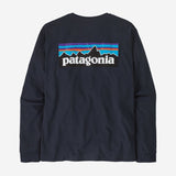 Long Sleeved P 6 Logo Responsibili Tshirt - Herre - Navy - Gumpel & Co