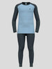 Men's Active Warm Ski Underwear Set - Black/Provianc Blue