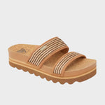 REEF Cushion Vista Hi - Sandaler til damer - Chocolate Raffia