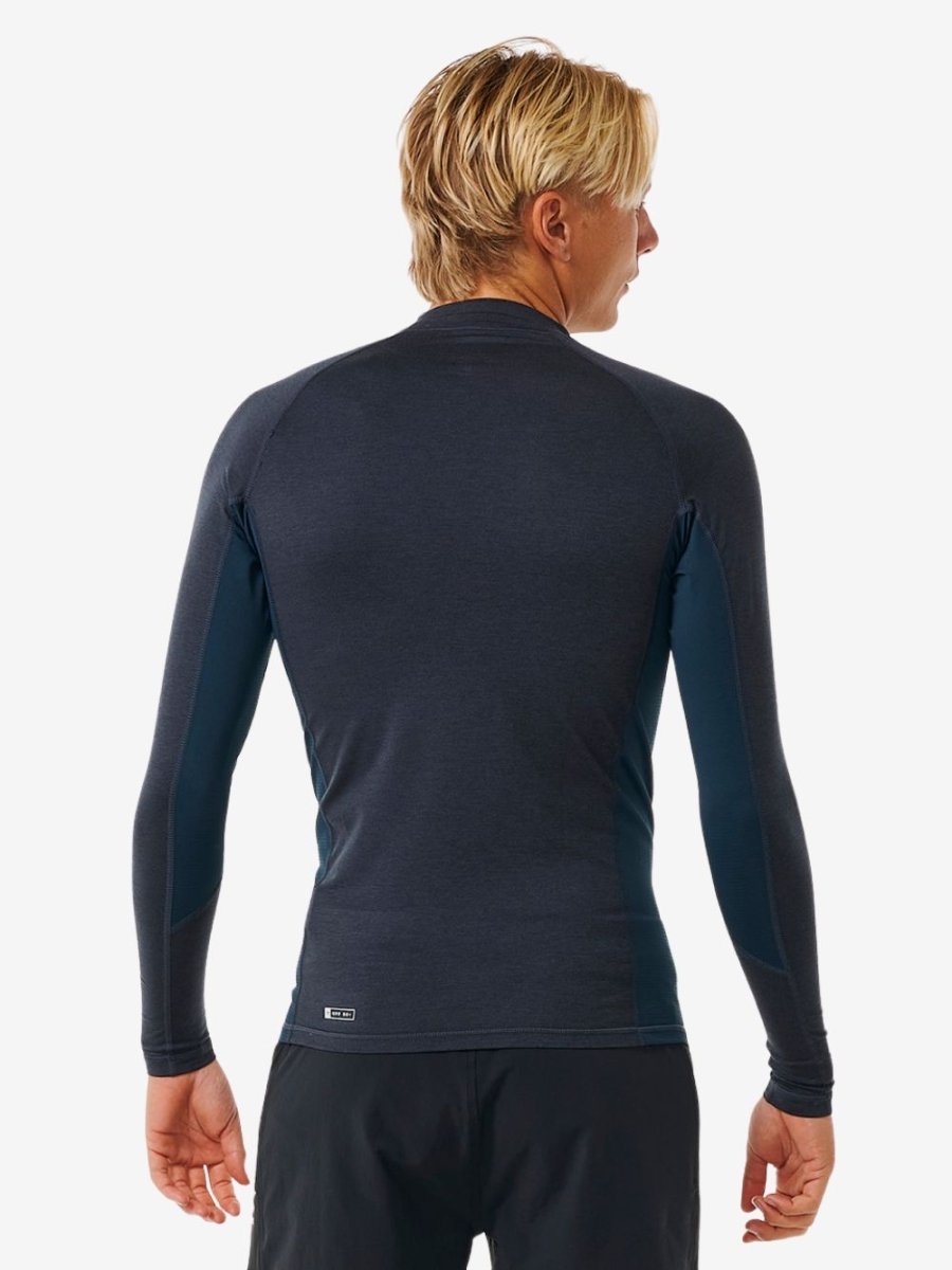 å Dawn Patrol UPF Perf Long Sleeve Rash Vest - Herre - Navy Marle - Gumpel & Co
