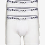 Men's 3 - Pak Bambus Base Boxershorts - Herre - White - Gumpel & Co