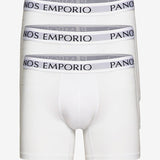 Men's 3 - Pak Bambus Base Boxershorts - Herre - White - Gumpel & Co