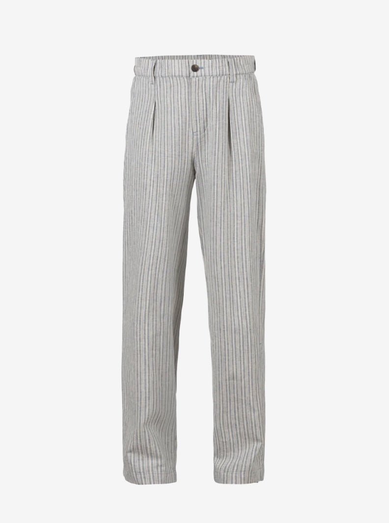 Deleste Striped Trousers - Dame - Iron Blue/Chalk - Gumpel & Co