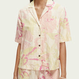 Women's Printed Camp Skjorte - Dame - Vondelfield Blossom - Gumpel & Co