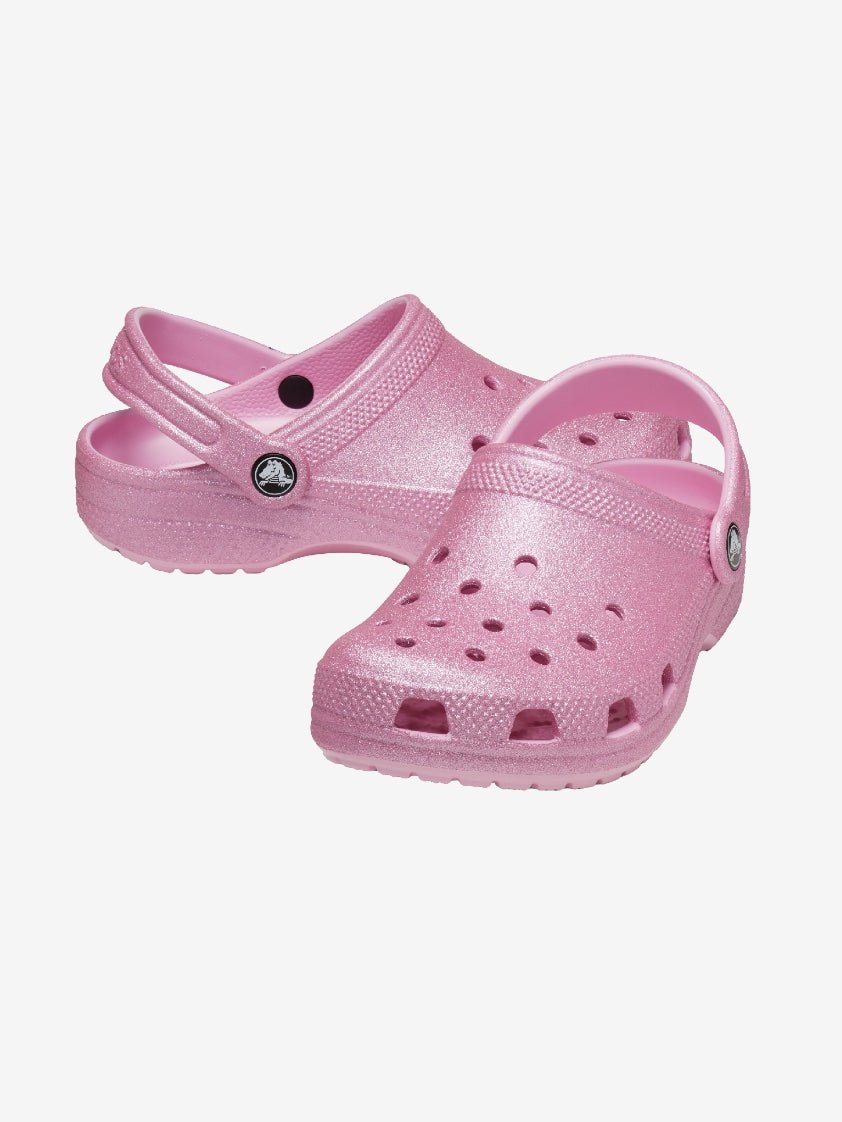 Toddler Classic Glitter Clog - Pink Tweed Glitter - Gumpel & Co