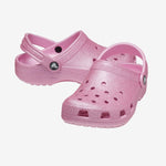 Toddler Classic Glitter Clog - Pink Tweed Glitter - Gumpel & Co