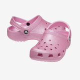 Toddler Classic Glitter Clog - Pink Tweed Glitter - Gumpel & Co