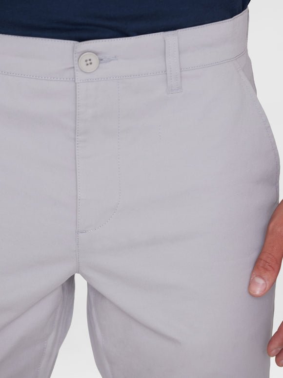 Men's Chuck Regular Chino Poplin Shorts - Herre - Alloy (Grå) - Gumpel & Co
