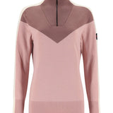 Women's Voss Half - Zip Uld Striktrøje - Dame - Prim Pink - Gumpel & Co