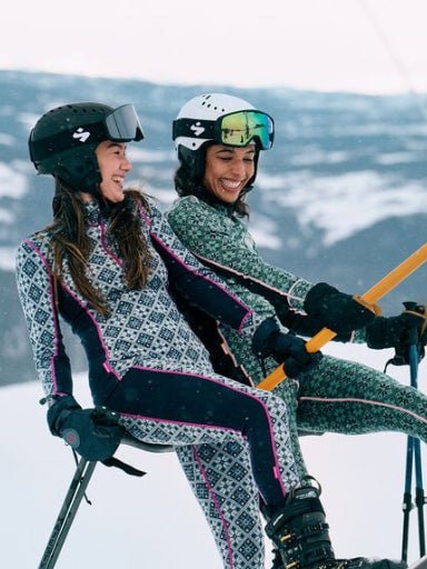 Women's Rose 100% Merino High Waist Skiunderbukser - Dame - Royal - Gumpel & Co