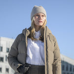 Thundra Dunfrakke - Dame - Dark Sand - Gumpel & Co