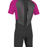 Youth Reactor II 2mm Back Zip Shorty våddragt | Børn | Black/Berry - Gumpel & Co