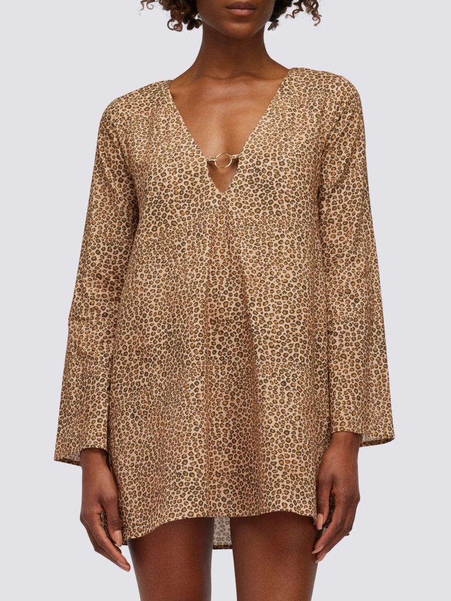 Women's LS Leorock Print Dress - Dame - Earth - Gumpel & Co