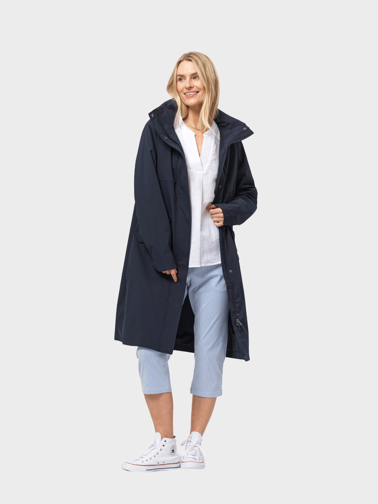 Susan - regnfrakke til damer - Dark Navy - Gumpel & Co