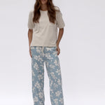 Anisette Flowerprint Sommerbukser - Dame - Sea - Gumpel & Co