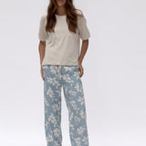 Anisette Flowerprint Sommerbukser - Dame - Sea - Gumpel & Co