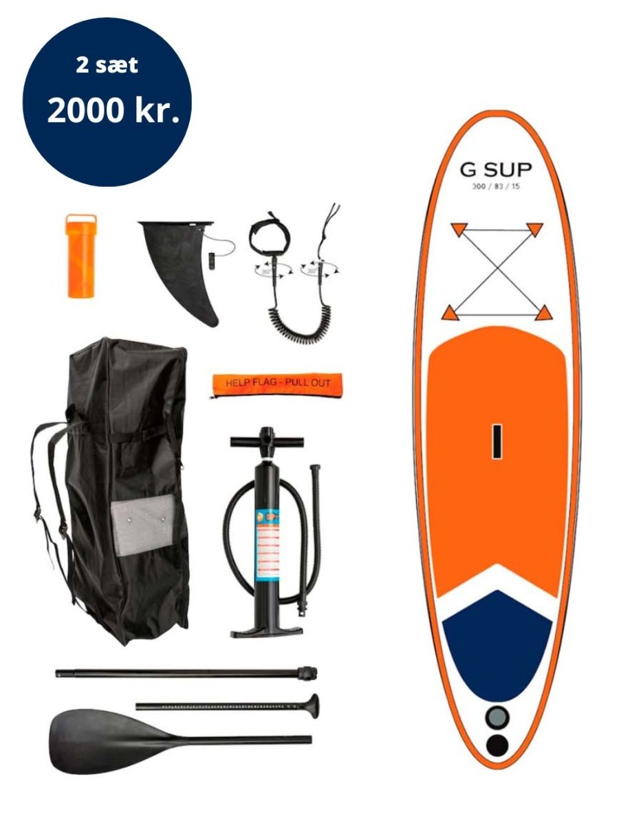 G - SUP Oppustelig SUP Board - Orange/White - Gumpel & Co
