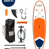 G - SUP Oppustelig SUP Board - Orange/White - Gumpel & Co