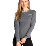 Women's Active Warm Skiundertrøje - Steel Grey Melange - Gumpel & Co