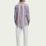 Men's Regular Fit Striped Skjorte - Herre - White/Pink Stripe - Gumpel & Co