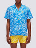 Men's Allov Hibiscus SS Shirt - Men - Vintage Sapphire (Blue)