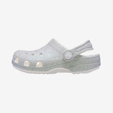 Toddler Classic Iridescent Glitter Clog - White - Gumpel & Co