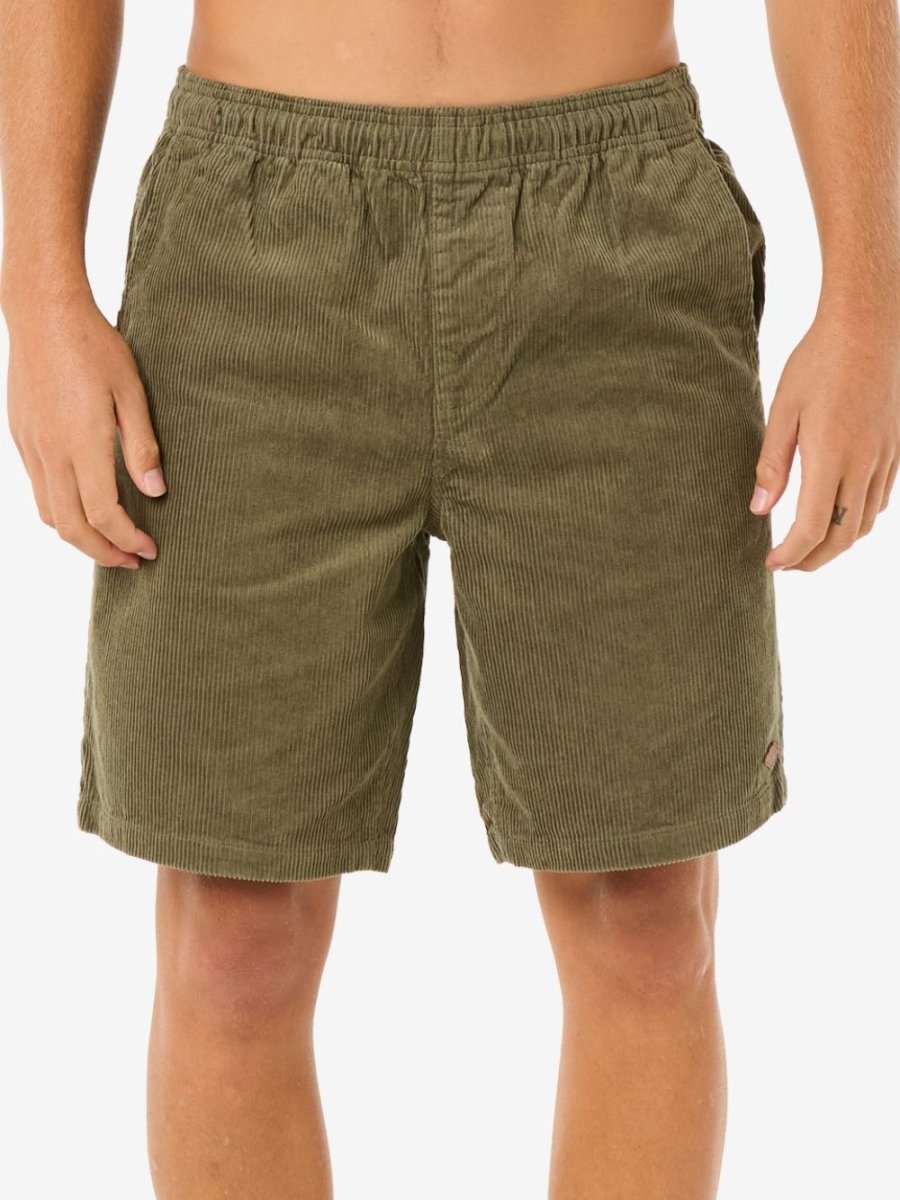Classic Surf Cord Volley Short - Herre - Dusty Olive - Gumpel & Co