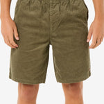 Classic Surf Cord Volley Short - Herre - Dusty Olive - Gumpel & Co