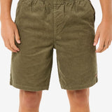 Classic Surf Cord Volley Short - Herre - Dusty Olive - Gumpel & Co