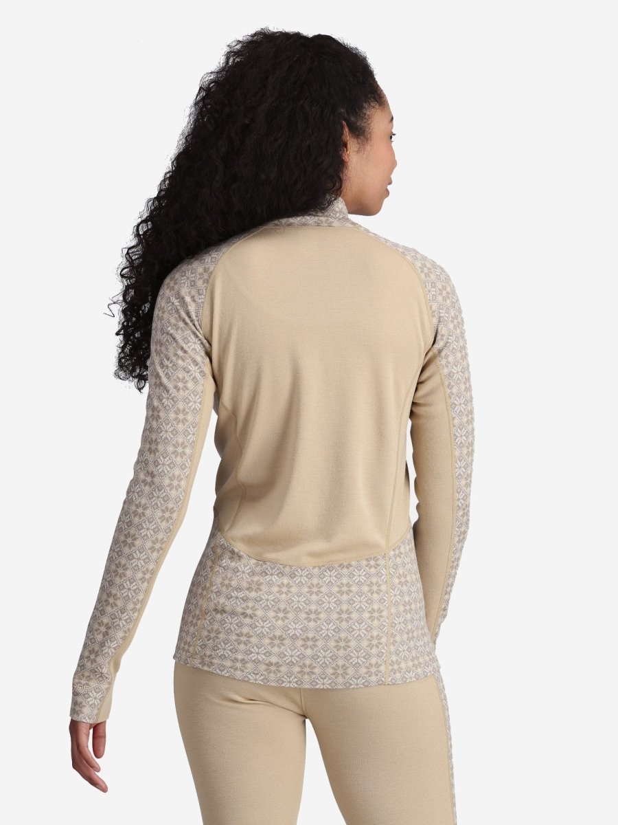 Women's Rose Light Half - Zip Skiundertrøje - Dame - Oat - Gumpel & Co